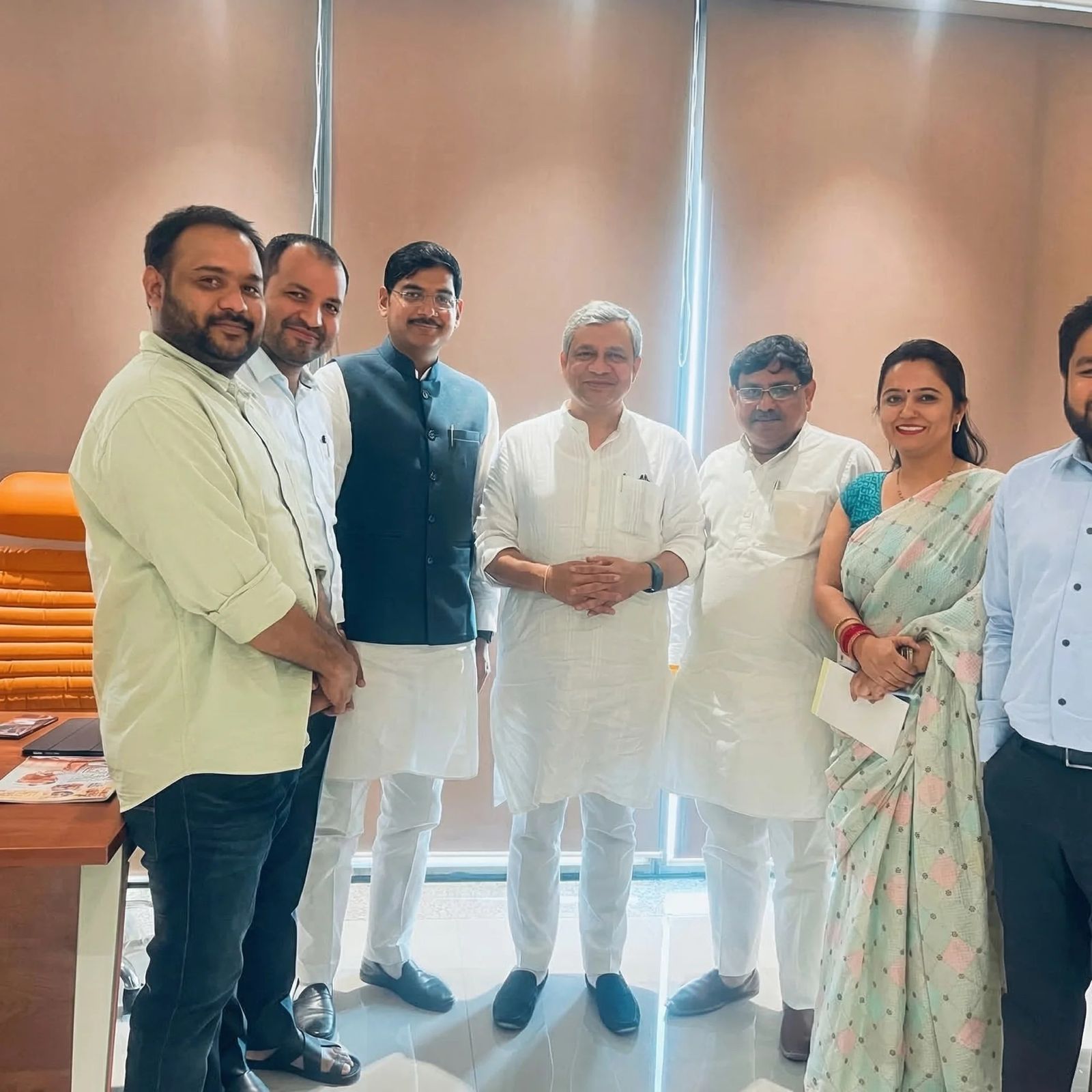 Adarsh Pati Tiwari at a leadership meeting